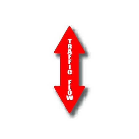 Ergomat 24in x 8in ARROW SIGNS - Traffic Flow Double Arrow DSV-SIGN 192 #0457UP -UEN
